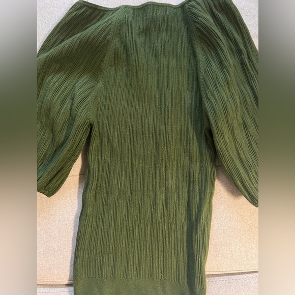 J crew open square neck green blouse size xs - Picture 2 of 2